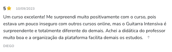 Depoimento do Diego sobre o curso de guitarra online Tocando do Zero