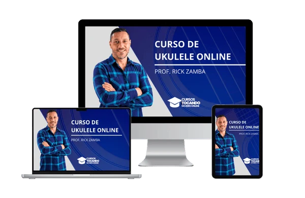 Pacote principal do curso de ukulele online Tocando do Zero