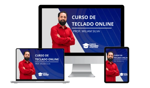 Pacote completo do curso de teclado online Tocando do Zero